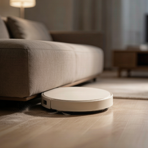 Dual-spinning pressurized mopping robot