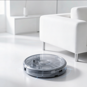 Ultra-slim, quiet robot vacuum